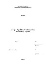 Referāts 'Latvijas Republikas budžeta raksturojums', 1.