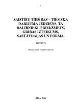 Referāts 'Tiesiska darījuma jēdziens, tā dalībnieki, priekšmets, gribas izteikums, sastāvd', 1.
