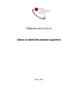 Konspekts 'Ūdens un elektrolītu balanss organismā', 1.