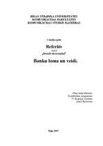 Referāts 'Banka, tās loma, veidi un darbība', 1.
