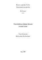 Referāts 'Vīna kultūras ietekme tūrismā', 1.