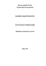 Konspekts 'Banketa raksturojums', 1.