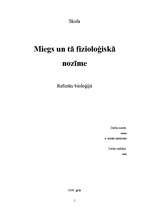 Referāts 'Miegs un tā fizioloģiskā nozīme', 1.