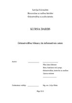 Referāts 'Grāmatvedības bilance, tās informatīvais saturs', 1.