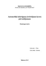 Referāts 'Automobiļu izdevīguma izvērtējums kravu pārvadājumā', 1.