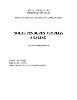 Referāts 'Nolas Penderes teorijas analīze', 1.