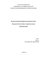Diplomdarbs 'Eiropas Savienības kapitāla pārvietošanas brīvība', 1.