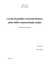 Referāts 'Latvijas Republikas Nacionālo bruņoto spēku dalība starptautiskajās misijās', 1.