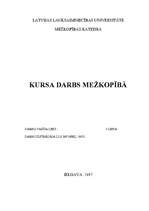 Referāts 'Kursa darbs mežkopībā', 1.