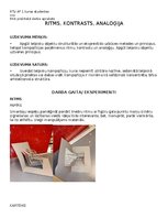 Konspekts 'Ritms, kontrasts, analoģija', 1.