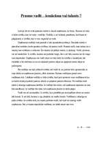 Eseja 'Prasme vadīt - iemācāma vai talants', 1.