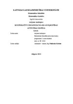 Referāts 'Kooperatīvu organizācija kā augļkopības attīstības iespēja', 1.