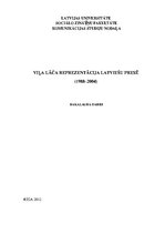 Diplomdarbs 'Viļa Lāča reprezentācija latviešu presē', 1.
