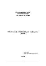 Referāts 'Stratēģiskās attīstības plāns uzņēmumam "Vinda"', 1.
