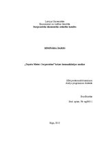 Eseja '"Toyota Motor Corporation" krīzes komunikācijas analīze', 1.