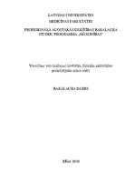 Referāts 'Veselības veicināšanai izvēlētās fiziskās aktivitātes praktizējošo māsu vidū', 1.