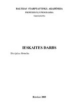 Referāts 'Ieskaites darbs retorikā', 1.