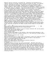 Eseja 'Chemical Reactions', 1.