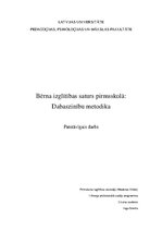 Konspekts 'Dabaszinību metodika', 1.