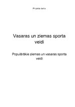 Konspekts 'Vasaras un ziemas sporta veidi', 1.