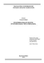 Referāts 'Etnopsiholoģija kā zinātne. Etnopsiholoģijas vieta psiholoģijā', 1.