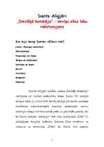 Referāts 'Dantes Aligjēri "Dievišķā komēdija" - deviņu elles loku apraksts un analīze', 1.