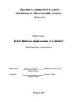 Referāts 'Kādu tūrisma uzņēmumu es veidotu?', 1.