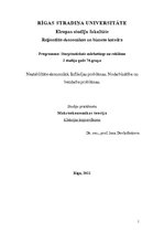 Konspekts 'Nestabilitāte ekonomikā. Inflācijas problēmas. Nodarbinātība un bezdarba problēm', 1.