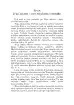 Eseja '20.gs. sākums - starts mūsdienu ekonomikā', 1.