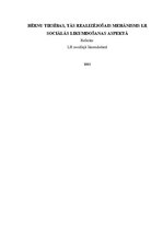 Referāts 'Bērnu tiesības, to realizējošais mehānisms Latvijas Repulikā sociālās likumdošan', 1.