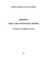 Referāts 'Notariāta darbība Latvijā', 1.
