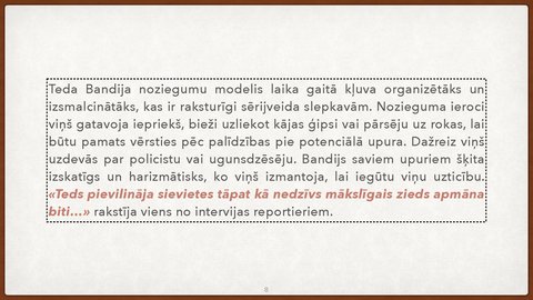 Prezentācija 'Personības psiholoģiskā analīze Teds Bandijs', 8.