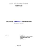 Referāts 'Kvantitatīvs pētījums, tirgus analīzē un prognozēšana interneta veikalam', 1.