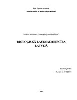 Referāts 'Bioloģiskā lauksaimniecība Latvijā', 1.