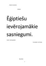 Konspekts 'Ēģiptiešu ievērojamākie sasniegumi', 1.