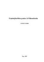 Prakses atskaite 'Uzņēmējdarbības prakse a/s "Hansabanka"', 1.