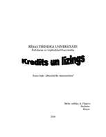 Referāts 'Kredīts un līzings', 1.
