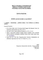 Konspekts 'Demokrātija - politiskā sistēma. Varas dalīšana un vēlēšanu sistēmas', 1.