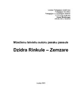 Referāts 'Dzidras Rinkules-Zemzares dzeja bērniem', 1.