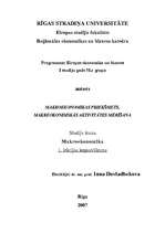 Konspekts 'Makroekonomikas priekšmets, makreokonimskās aktivitātes mērīšana', 1.