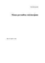 Referāts 'Manas personības raksturojums', 1.