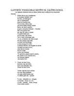 Eseja 'Latviešu folkloras motīvi Māras Zālītes dzejā', 1.