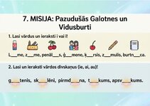 Prezentācija 'Uzdevumi latviešu valodā 1.-2. klasēm', 9.