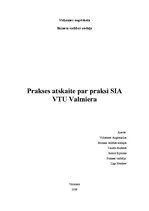 Prakses atskaite 'Prakse SIA "VTU Valmiera"', 1.