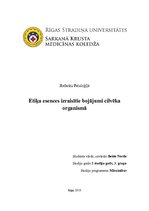 Referāts 'Etiķa esences izraisītie bojājumi cilvēka organismā', 1.