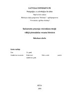 Diplomdarbs 'Saskarsmes prasmju veicināšana rotaļā  vidējā pirmsskolas vecuma bērniem', 1.