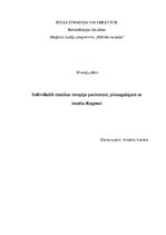Prakses atskaite 'Mūzikas terapijas desmit sesiju plāns insulta pacientam', 1.