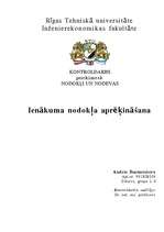 Referāts 'Ienākuma nodokļa aprēķināšana', 1.