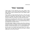 Konspekts 'Filmas "Amy" recenzija', 1.