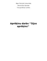 Paraugs 'Aprēķina darbs būvmehānikā. Sijas aprēķins.', 1.